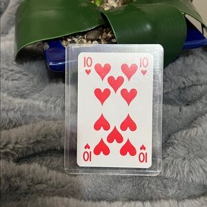 Louis Vuitton Playing Card - Red and White Ten of Hearts
